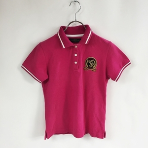 EDWIN GOLF /エドウィン 半袖ポロシャツ マーク刺繍 ピンク サイズS レディース