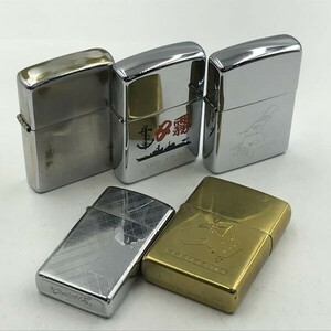 T901 まとめ ◎ Zippo ジッポー オイルライター 5点まとめセット シルバーカラー ゴールドカラー 喫煙具 喫煙グッズ 火花あり ①