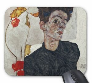 エゴン・シーレ 『 自画像（1912年）』のマウスパッド（フォトパッド）