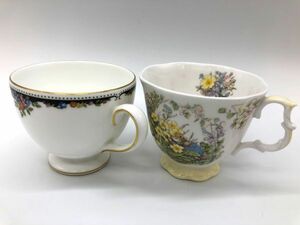 WEDGWOOD ウェッジウッド ボーンチャイナ/Royal Doulton ロイヤルドルトン スプリング カップ2個まとめて 茶器 ティーカップ 食器