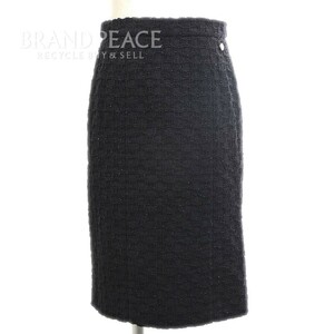 値下げ シャネル ツイード スカート ブラック P70536　34サイズ ブランドピース