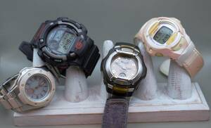 ☆時計 ☆CASIＯ (カシオ)☆Baby-G・G-SHOCK クォーツ 腕時計 4本セット☆稼動品☆電池交換済み☆『VRW-152』