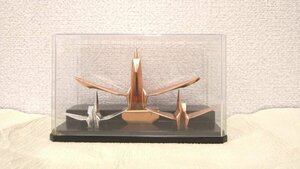 中古品　銅製・アルミ製　折り鶴　大小3羽