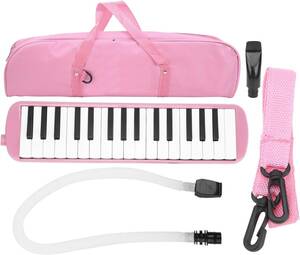 ピンク メロディピアノ 鍵盤ハーモニカ楽器 32鍵 鍵盤ハーモニカ 幼稚園(ピンク)