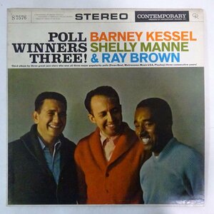 14030672;【US盤/CONTEMPORARY/艶黒ラベル/深溝】Barney Kessel, Shelly Manne & Ray Brown / Poll Winners Three!
