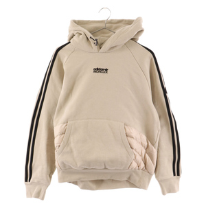 MONCLER モンクレール×adidas HOODIE アディダス ダウン切替プルオーバーパーカー フーディー ストーングレー I209S8G0004 M2292