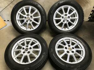 【205/60R16】21年製ブリヂストンVRX3 スタッドレスタイヤ 【16×6.5J+39 PCD114.3 5H】トヨタ用アルミホイール 4本 90ノアVOXY,60プリウス