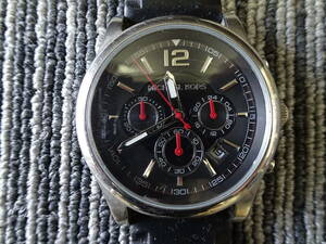 マイケルコース クロノグラフ デイト クォーツ 腕時計 MK-8524 未稼働 ジャンク メンズ ブラック文字盤 MICHAEL KORS 激安1円スタート