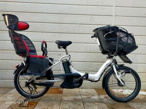 ヤマハ PAS Kiss パス キスミニPM20K電動アシスト自転車20インチ内装3段変速 (バッテリー充電器付) リング錠社外品整備済み自転車 E4021001