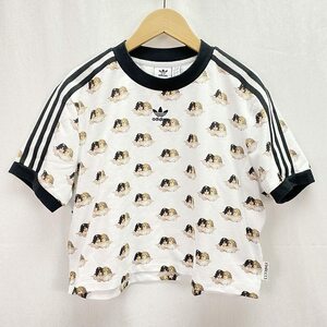 アディダス adidas FIORUCCI スウェット トレーナー 半袖 総柄 白 ホワイト 2XOT レディース