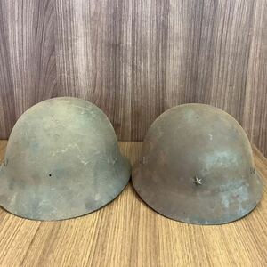 ー　ヘルメット 鉄帽 旧日本軍？　星印　軍装品　アンティーク　コレクション　レトロ