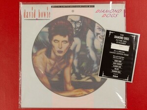 ◇【ピクチャー盤】英 David Bowie/Diamond Dogs/シリアルナンバー入りインサート付き/LP、BOPIC5 #O18YK4