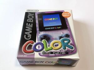 新品同様 美品 GBC 本体 クリアパープル ゲームボーイカラー 外箱 説明書 GAMEBOY COLOR Nintendo ゲームボーイ カラー clearpurple