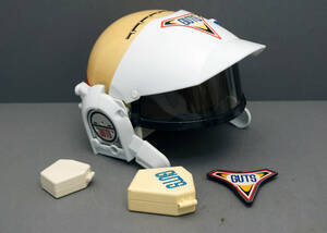 当時物　ウルトラマンティガ　GUTS隊員　子供用ヘルメット＆PDIとガッツバッチ　　BANDAI