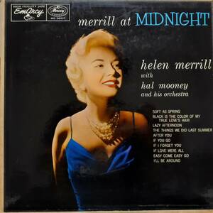 米EmArcyオリジLP！大ドラマー深溝MONO！Helen Merrill / Merrill At Midnight 1957年 Mercury MG 36107 Marian McPartland Hal Mooney