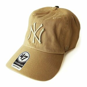 ’47 Brand (フォーティセブン) ベースボールキャップ 帽子 キャップ ダッドハット Yankees Tonal ‘47 CLEAN UP Khaki MLB ヤンキース