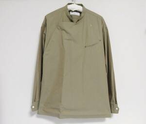 送料無料 定価3.7万 TOGA VIRILIS Stand collar pullover shirt 46 ベージュ 漢字 トーガ ビリリース スタンドカラー プルオーバー シャツ