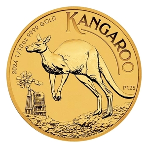 [保証書・カプセル付き] 2024年 (新品) オーストラリア「カンガルー」純金 1/10オンス 金貨