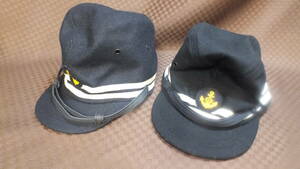 日本軍 海軍 海兵団 略帽 制帽 帽子 まとめて2個　シミあり