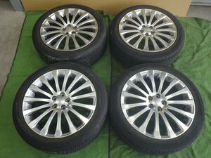 スバル☆18インチ ホイール・タイヤセット☆7.5jj+55☆PCD100・5穴☆ヨコハマ 225/45R18☆2019年製☆Y9917