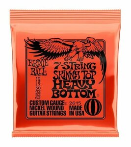 即決◆新品◆送料無料ERNIE BALL 2615×1 [10-62] SKINNY TOP HEAVY BOTTOM SLINKY 7-STRING 7弦 エレキギター弦/メール便