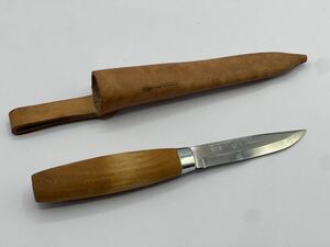 1円スタート モーラナイフ 125 MORAKNIV カバー ケース付き ウッド 刻印 