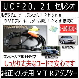 メール便可能 ＶＴＲアダプター セルシオ トヨタ純正マルチ ＤＶＤ iPad iPhone 入力 楽しめます UCF21 セルシオ２０系