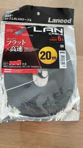 LANケ-ブル エレコム 9-YC CAT6 20m cat6準拠 ス-パ-フラット ブラック LD-GF/BK20