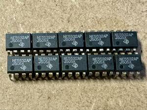 新品/未使用！日本製！Vintage/Texas Instruments/NE5532AP J505X/Dual Low Noise Opamp 10個セット！！