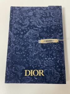 新品未使用【ディオール　Dior】最新スペシャルギフト　オリジナル ノートブック　ベルベット素材