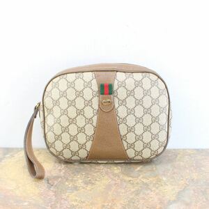 OLD GUCCI SHERRY LINE GG PATTERNED CLUTCH BAG MADE IN ITALY/オールドグッチシェリーラインGG柄クラッチバッグ