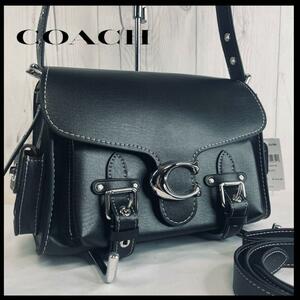 【新品】 COACH コーチ カーゴ タビー ショルダーバッグ レザー 斜め掛け ハンドバッグ 黒 ブラック