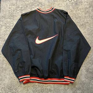 Vintage 90s NIKE Pullover ナイキ プルオーバー ビッグ スウォッシュ ブラック 90年代 ヴィンテージ ビンテージ