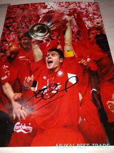 Steven Gerrard（スティーブン・ジェラード）　サイン　photo-04　【証明書あり】　CL2005 リヴァプール