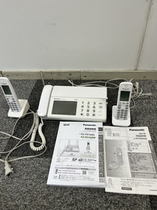 【TB29】パナソニック おたっくす FAX 電話機 KX-PD702-W 子機　KX-FKD503-W 2台 通電のみ確認