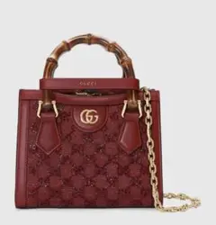 新作⭐︎品薄【GUCCI】〔グッチ ダイアナ〕GG クリスタル ミニ トートバッグ