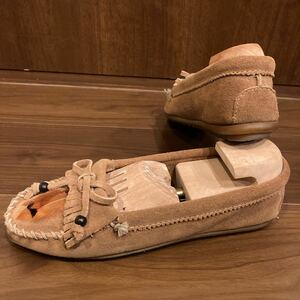 希少！本革！MINNETONKA ミネトンカ レディース　サイズ7 24cm モカシン