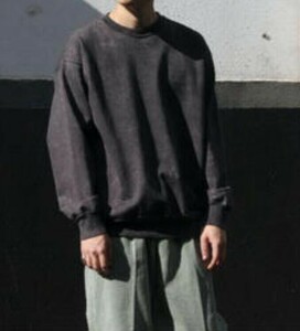 希少 AURALEE　オーラリー　2021AW O代官山別注 スウェット　ORGANIC COTTON COMPACT DYED SWEAT P/O　加工　A21AP05OU