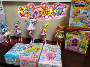 ドキドキプリキュア フィギュア＆食玩(未開封)セット ハート／ダイヤモンド／ロゼッタ／ソード