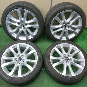 *送料無料* タイヤほぼ未使用！23年★マツダ アテンザ 純正 225/45R19 ダンロップ LE MANS V+ 19インチ PCD114.3/5H★4042001NJノ