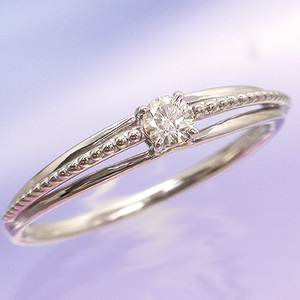 指輪 一粒ダイヤモンド 0.1ct ソリティア プラチナ900 pt900 レディース ジュエリー アクセサリー