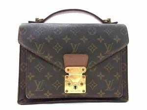 1円 LOUIS VUITTON ルイヴィトン M51187 モノグラム モンソー26 ハンドバッグ メンズ レディース ブラウン系 BK0041