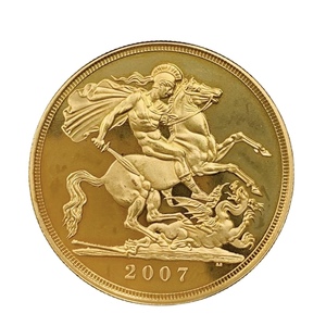 ソブリン金貨 聖ジョージ竜退治 エリザベス2世 金貨 イギリス 2007年 22金 39.9g イエローゴールド GOLD コレクション 美品