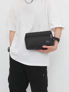 メンズ バッグ ハンドバッグ 流行のカジュアルな学生用クラッチバッグ、ブラックバッグ、ハンドバッグ、オフィス用品、ビンテージギフト
