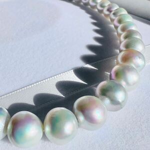 大珠 9.0〜9.5mm あこや本真珠ネックレス 天然パールネックレス ジュエリー Pearl jewelry 冠婚葬祭