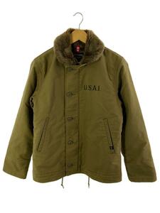 ALPHA INDUSTRIES◆デッキジャケット/M/コットン/KHK/無地/TA1395-116