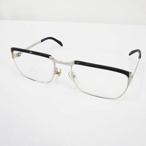 ESSEL HOYA エッセル ホヤ 眼鏡 メガネ シルバー系 度入り フルリム ブロータイプ アイウェア 服飾小物 メンズ