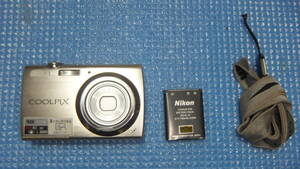 送料200円～ NIKON ニコン COOLPIX クールピクス S230 ソリッドシルバー デジタルカメラ デジカメ 純正 バッテリー EN-EL10 付属