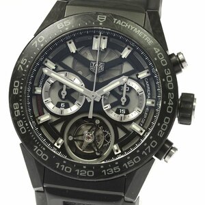 タグホイヤー TAG HEUER CAR5A8W カレラ ホイヤー02T トゥールビヨン クロノグラフ 自動巻き メンズ 良品 箱・保証書付き_806456