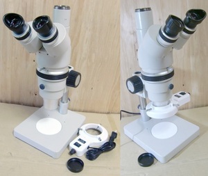 ニコン ズーム３眼実体顕微鏡、SMZ-10 6倍ズーム 美品　LED照明付き　60倍まで明るく鮮明です　